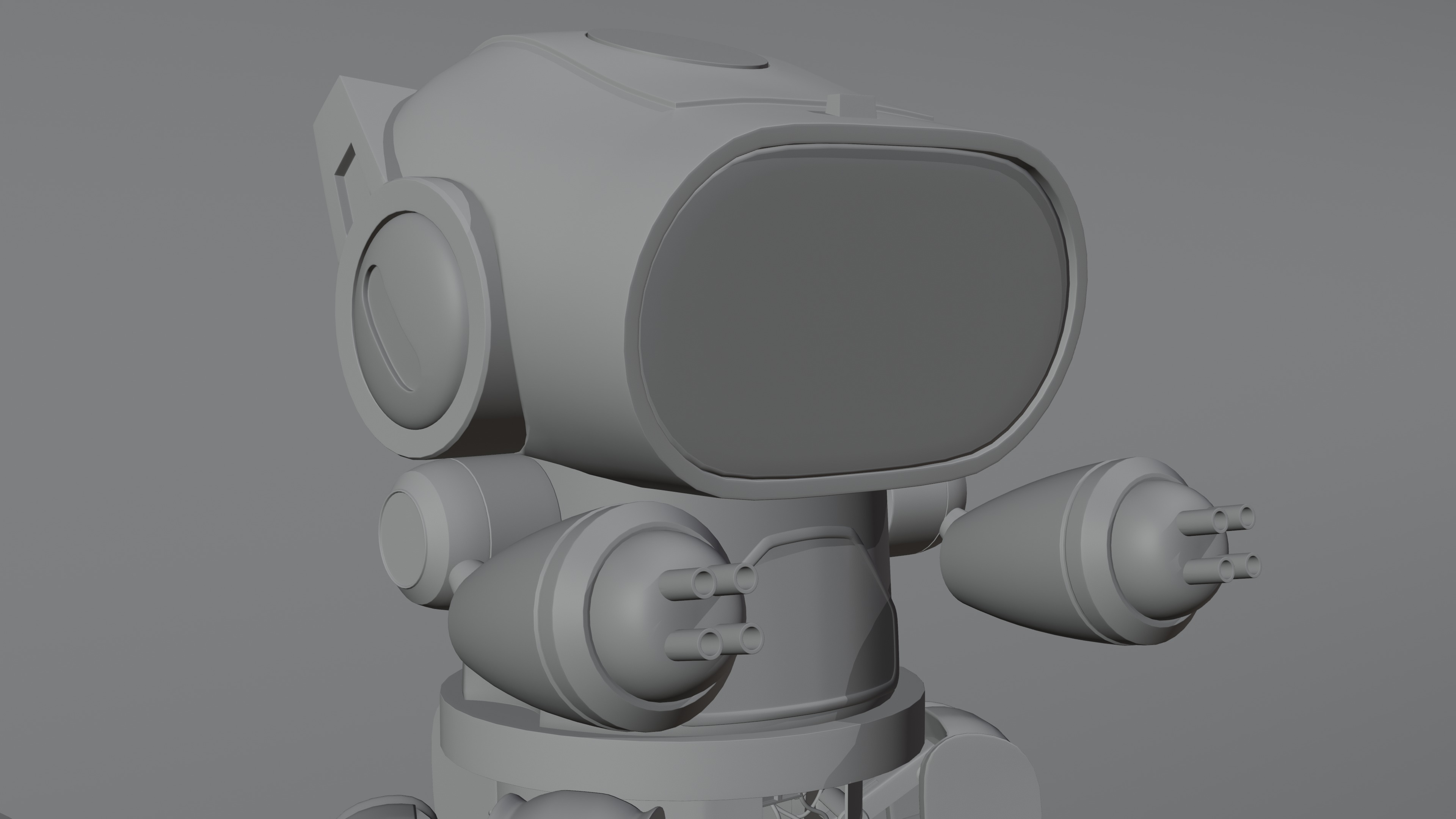 Toyshine Bot Robot warmachine Low-poly 3D model_10