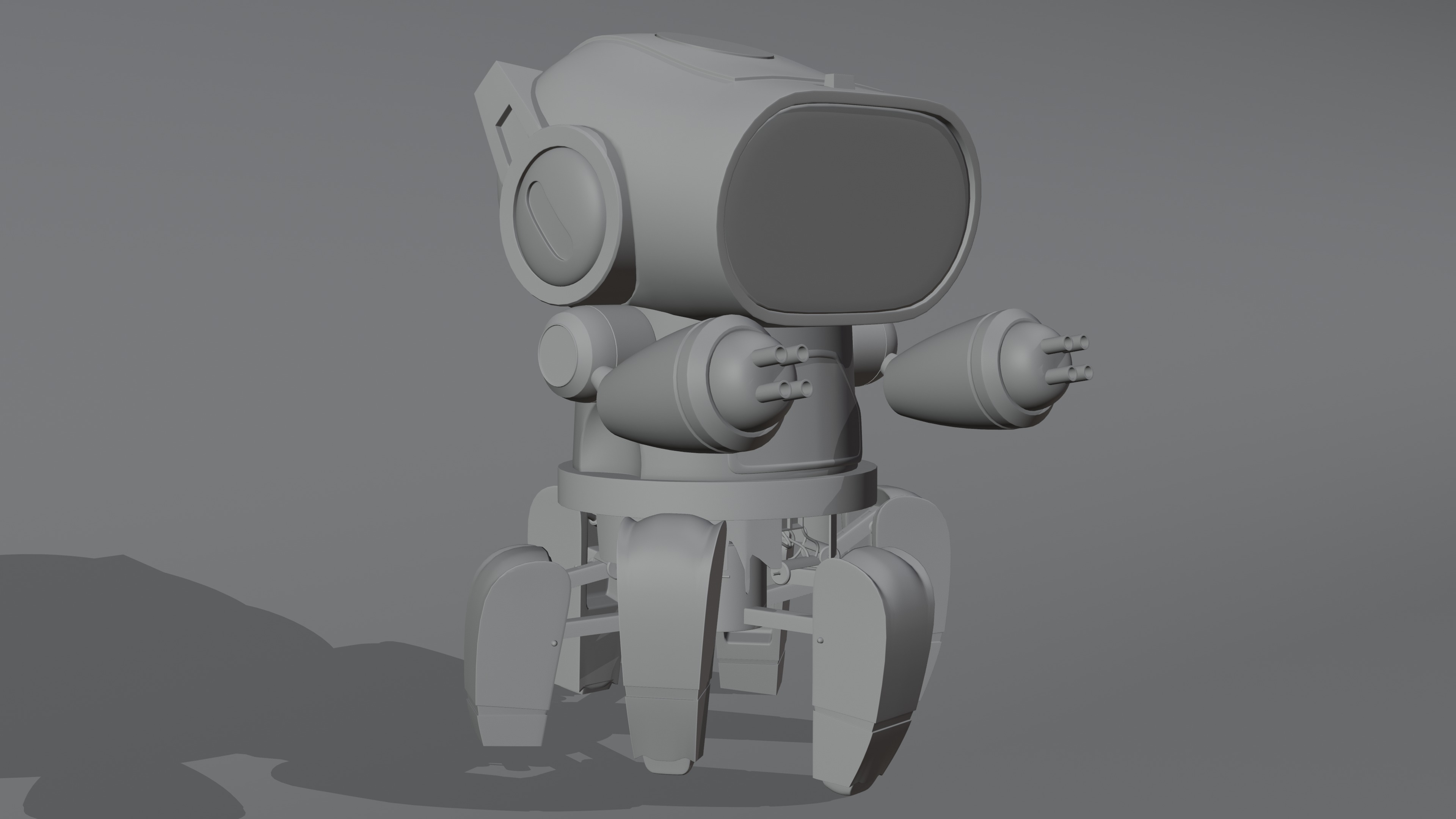 Toyshine Bot Robot warmachine Low-poly 3D model_9