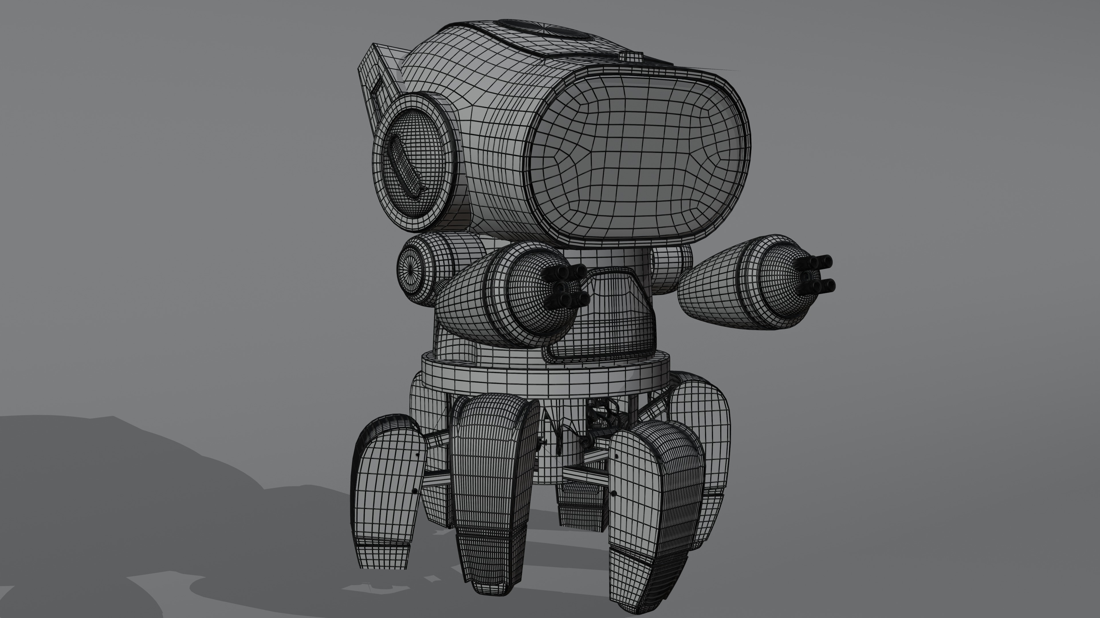 Toyshine Bot Robot warmachine Low-poly 3D model_11
