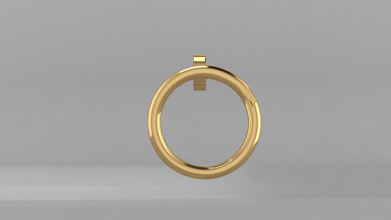 Ring Cartier  3D print model_2