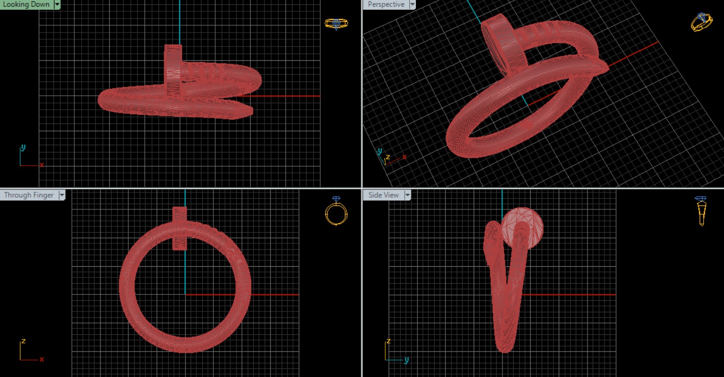 Ring Cartier  3D print model_5