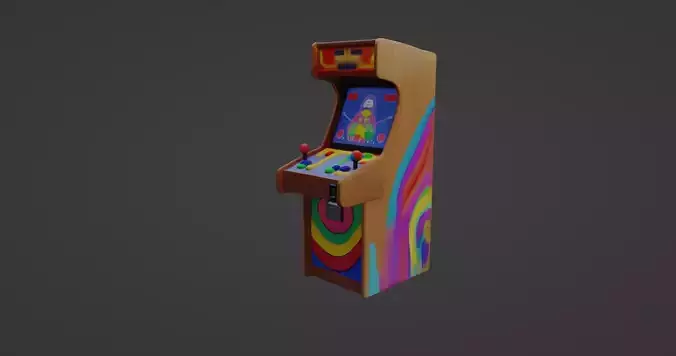 Vibrant Retro Arcade Machine