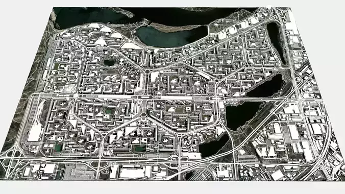 Cityscape Kyiv Ukraine Obolon fragment city 3D model