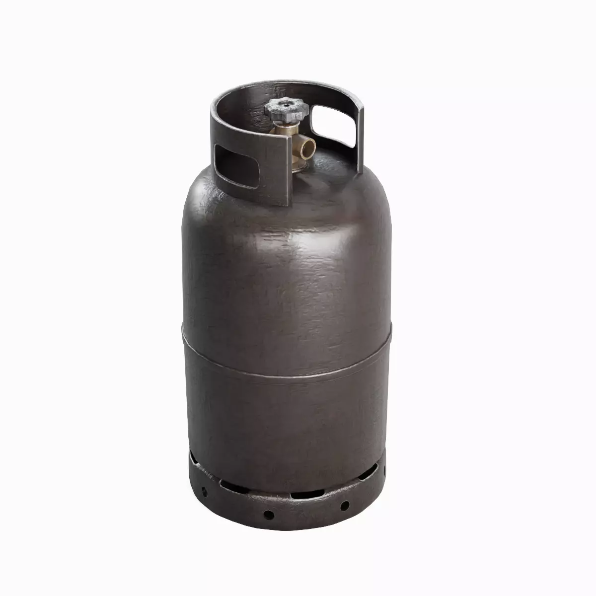 Dirty Gas Cylinder 05 Low-poly 3D model_0