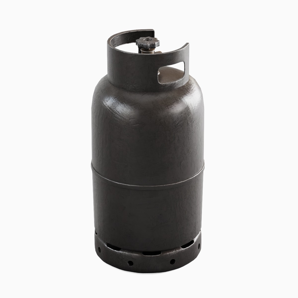Dirty Gas Cylinder 05 Low-poly 3D model_5