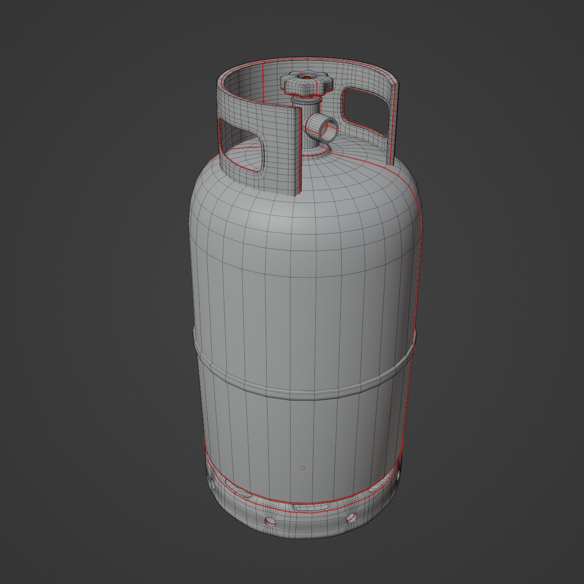 Dirty Gas Cylinder 05 Low-poly 3D model_9