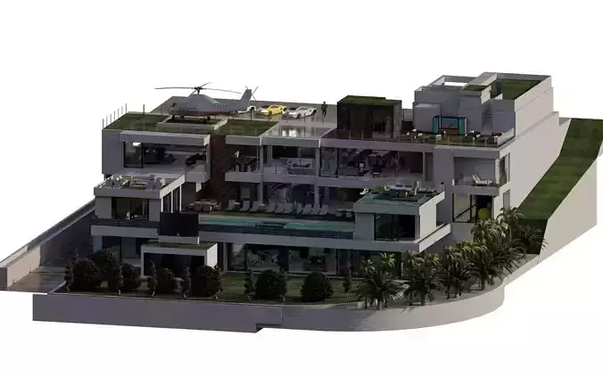Bel Air mega mansion 3D model