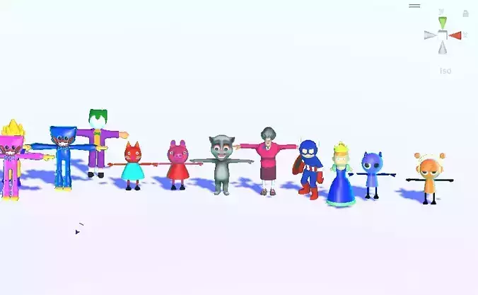26 Character 3D Incredebox and cartoons 3D model
