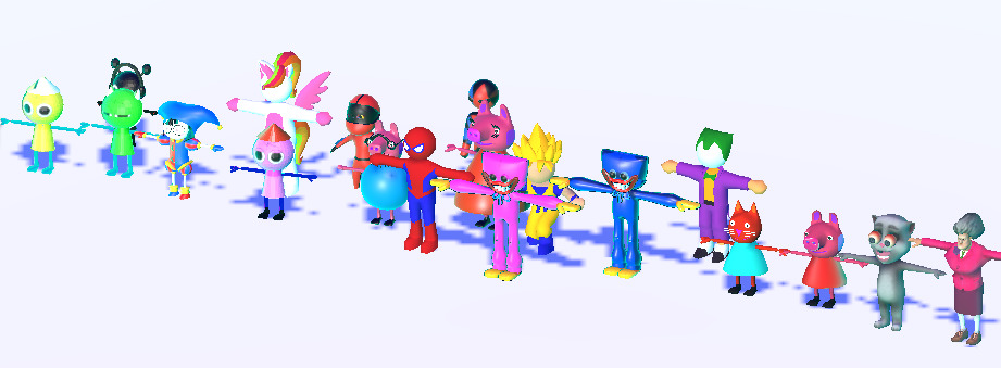 26 Character 3D Incredebox and cartoons 3D model_1