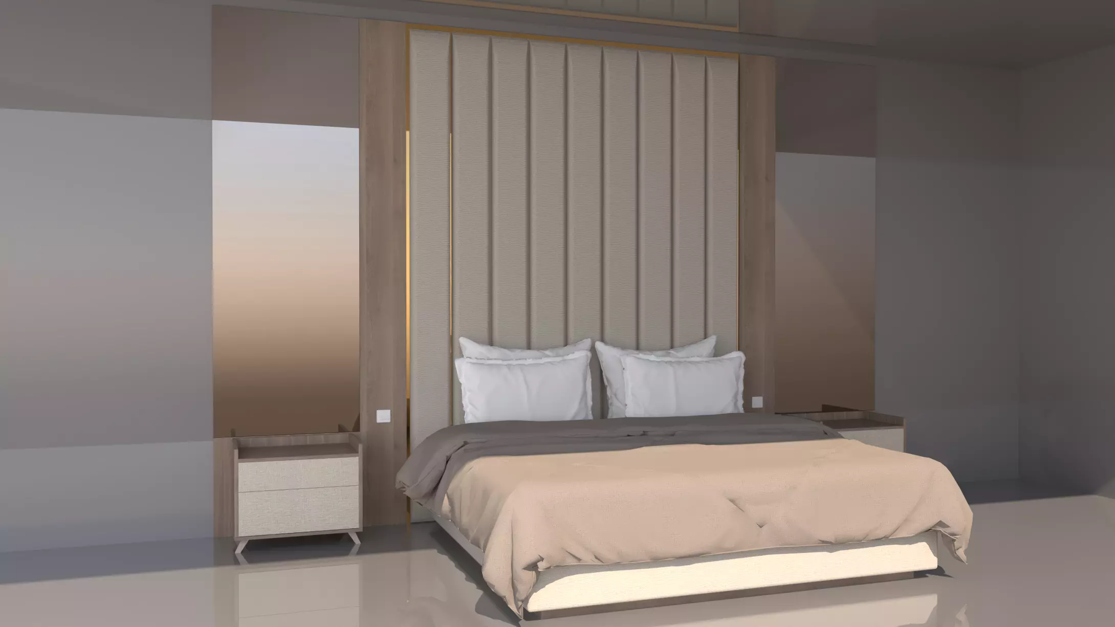 Serena Line Elegance Bed Set- commfy 3D model