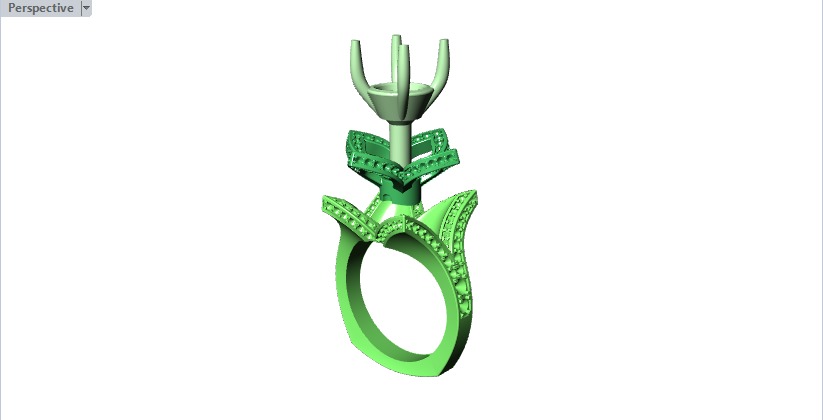 Floral Engagement Ring 3D print model_7