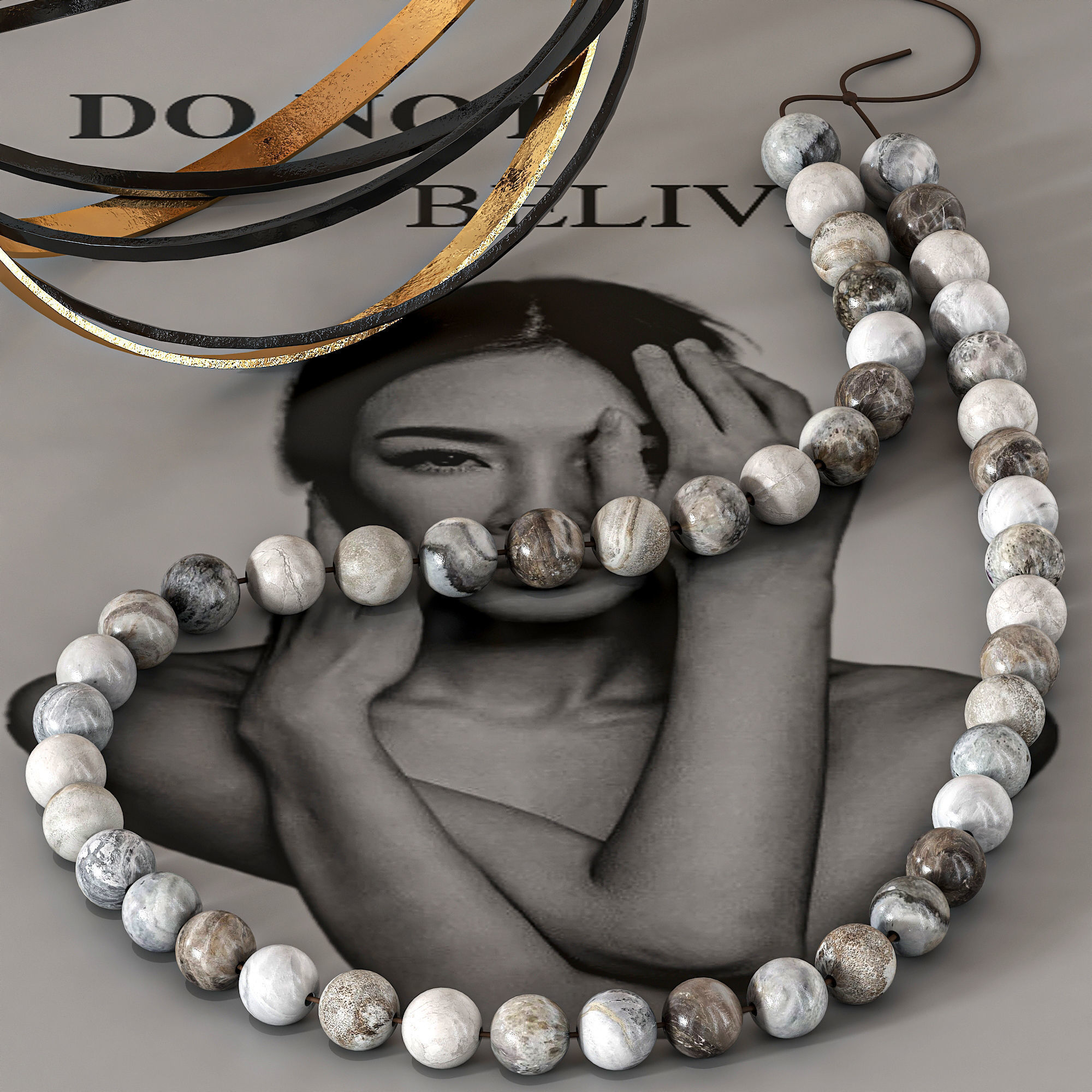 Decorative set 05 3D model_3