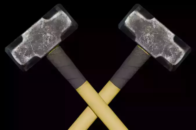 4K High Polly Industrial Sledge Hammer