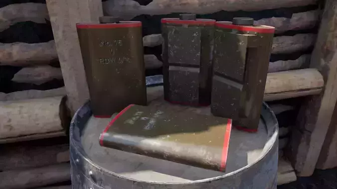 British No75 Hawkins Grenade  3D model