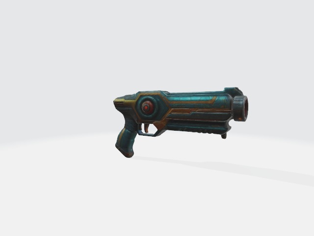 Scifi lazer gun Low-poly 3D model_4