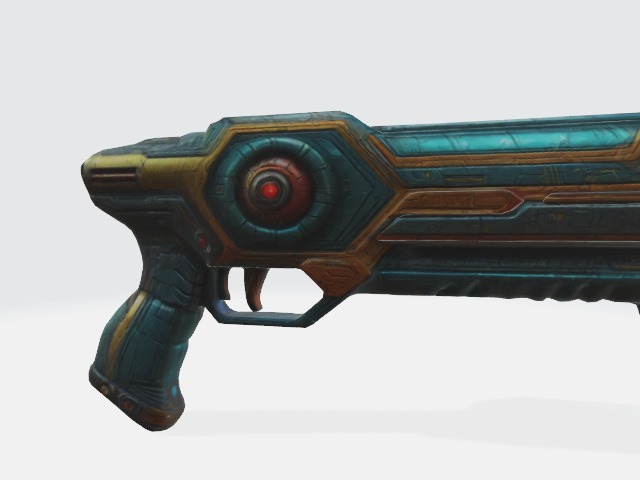 Scifi lazer gun Low-poly 3D model_3