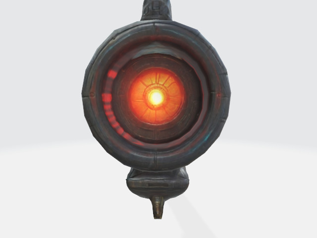 Scifi lazer gun Low-poly 3D model_2