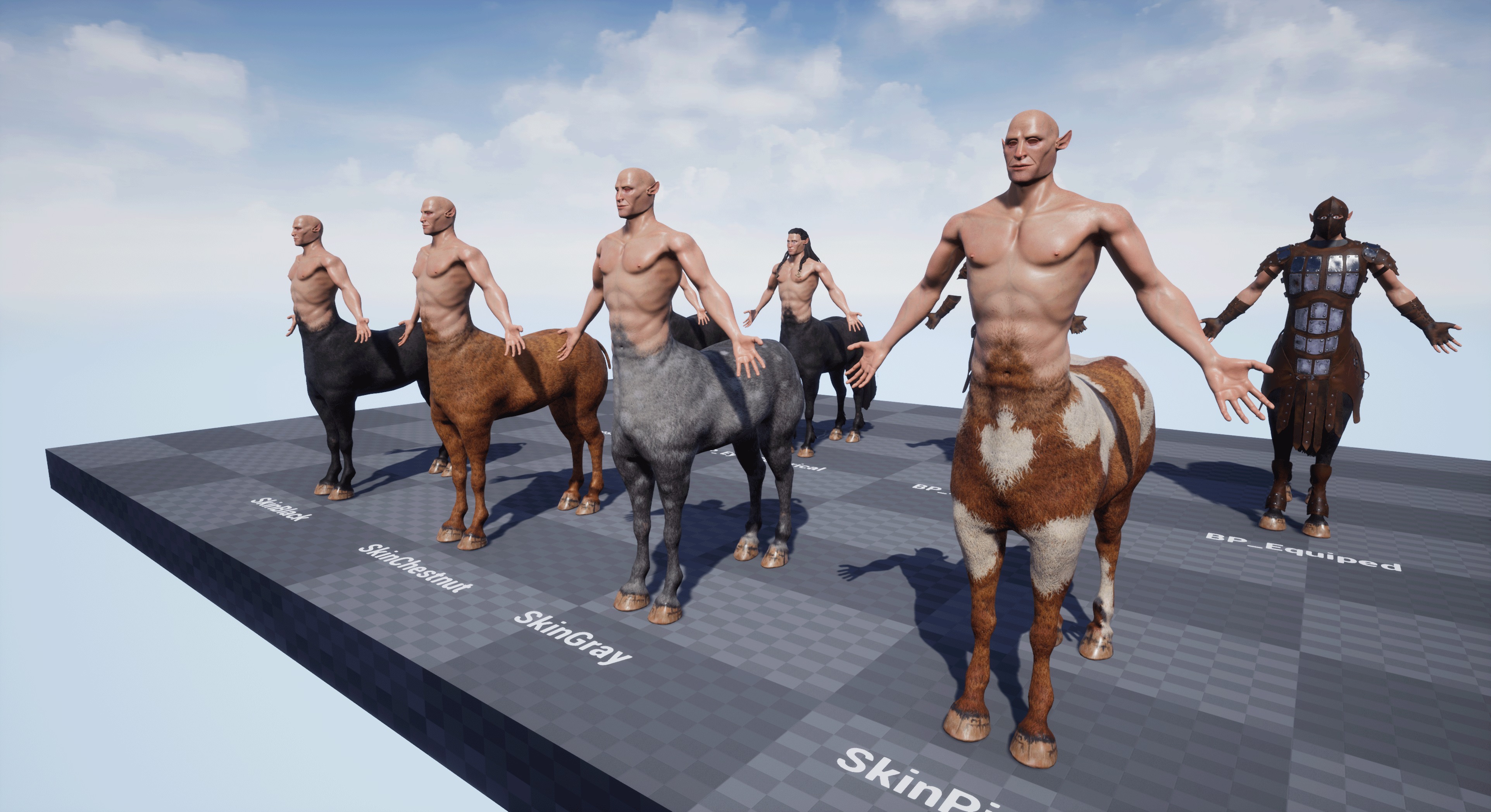 Cantaur Warrior-Warrior-Berserk-Centaur Low-poly 3D model_12