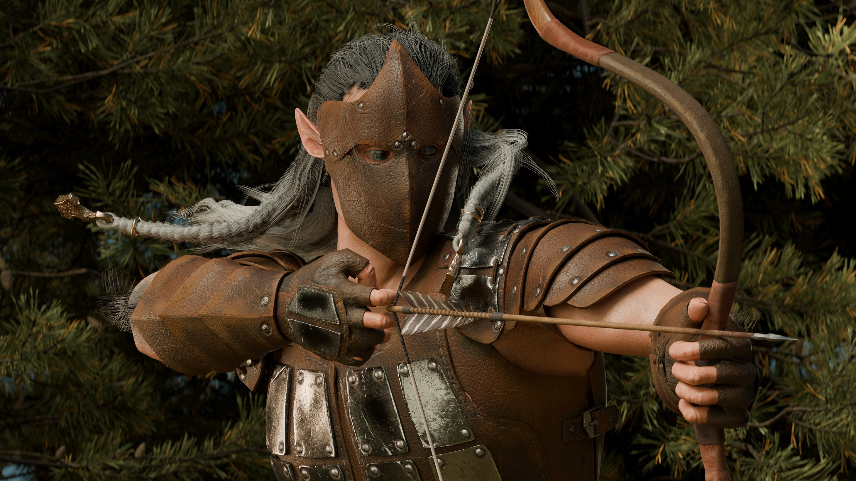Cantaur Warrior-Warrior-Berserk-Centaur Low-poly 3D model_7