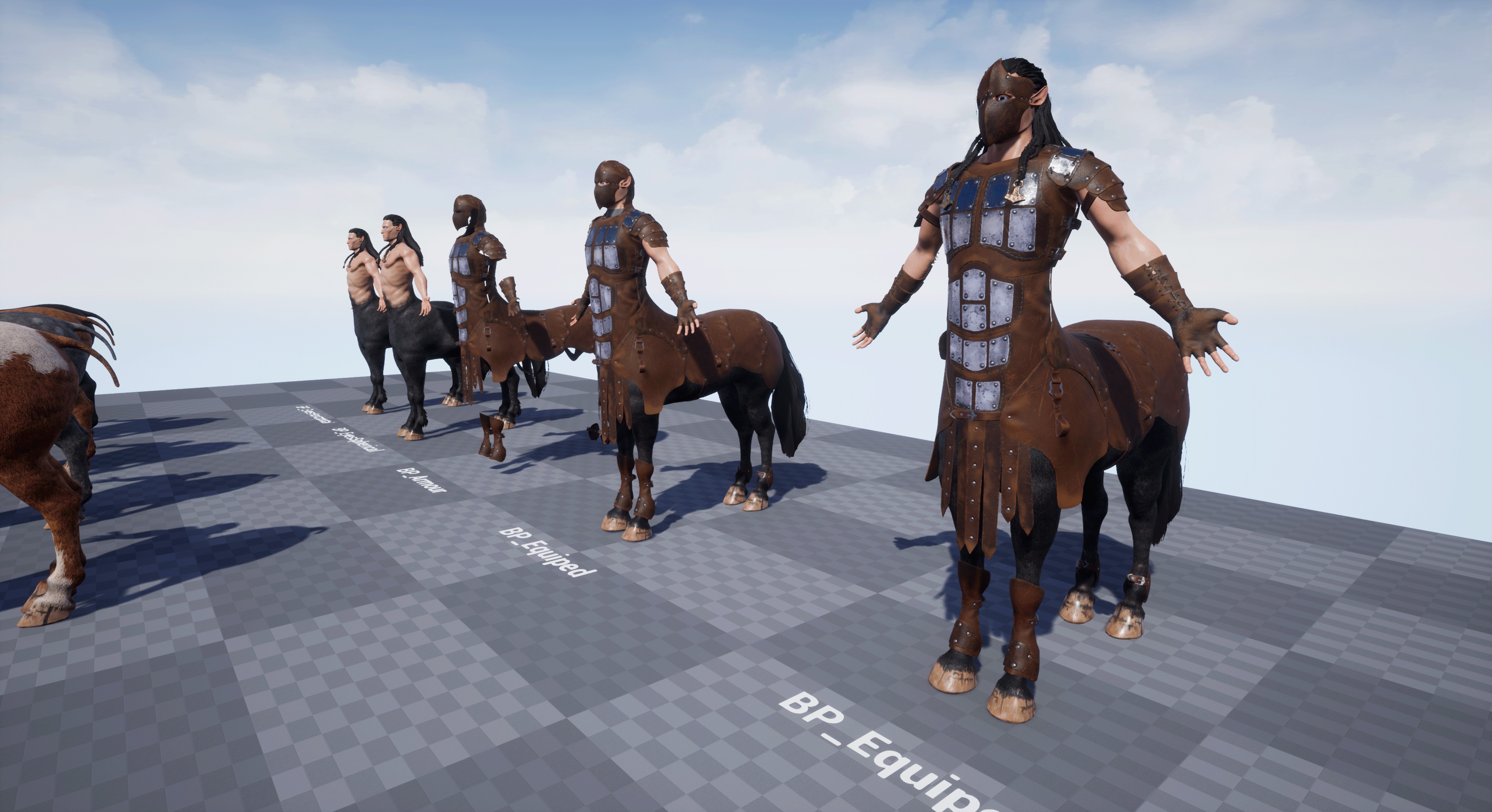 Cantaur Warrior-Warrior-Berserk-Centaur Low-poly 3D model_11