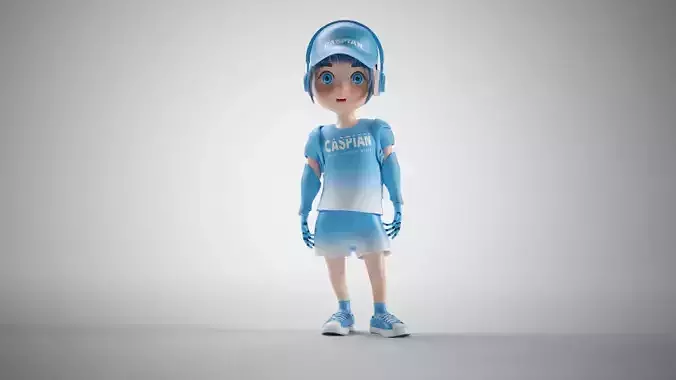 CARTOON CHARACTER Low-poly 3D model