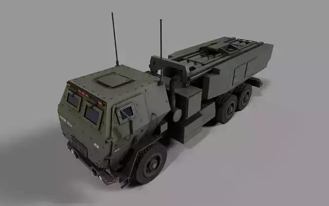 m142 hirmas missile system lowpoly