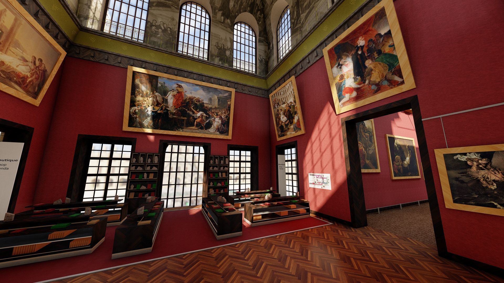 Louvre museum with interior 3D model_26