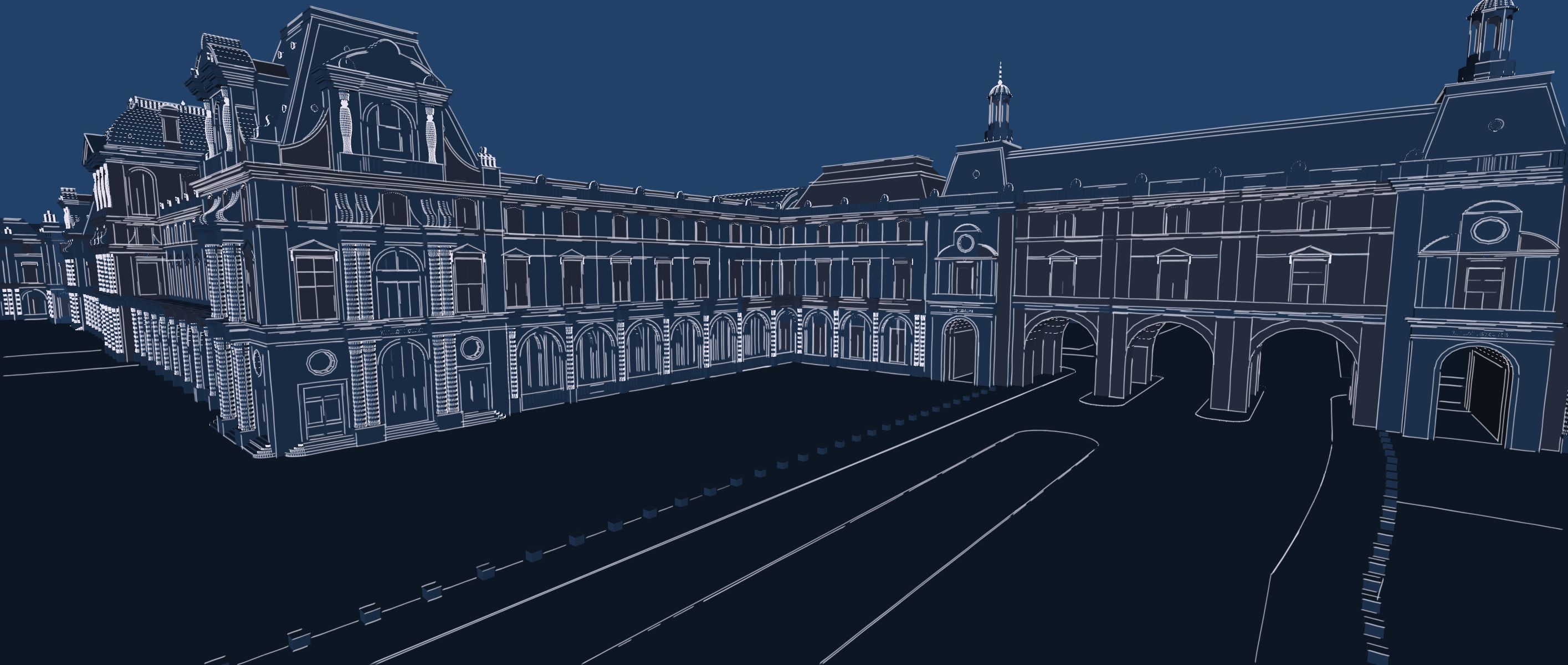 Louvre museum with interior 3D model_45