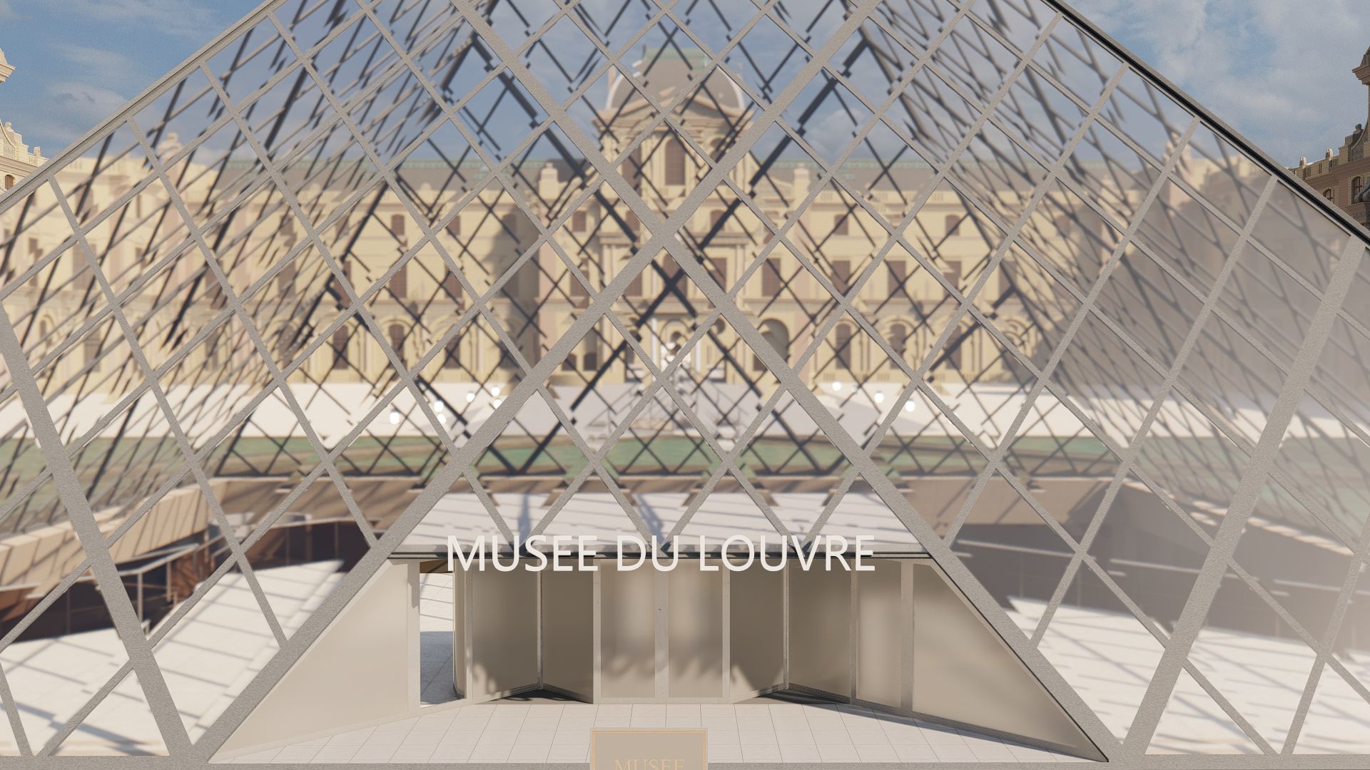 Louvre museum with interior 3D model_11