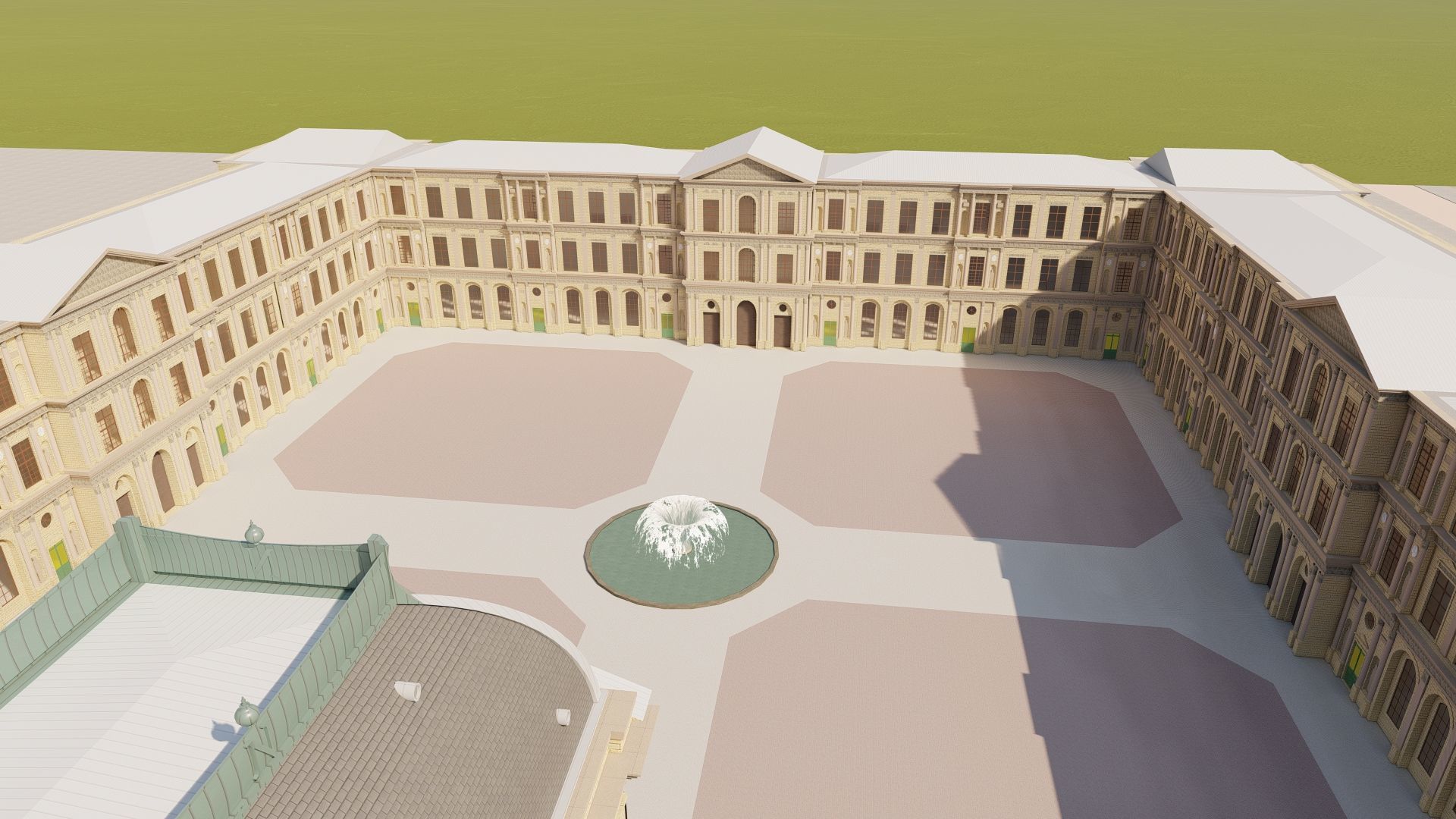 Louvre museum with interior 3D model_15