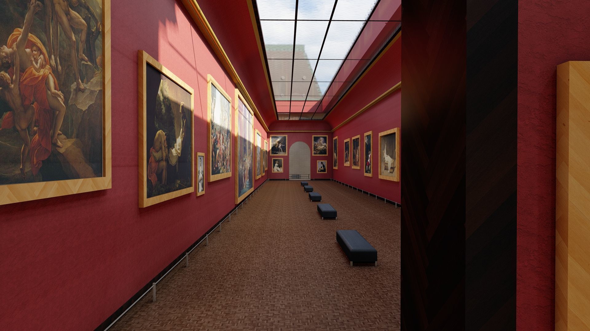 Louvre museum with interior 3D model_28