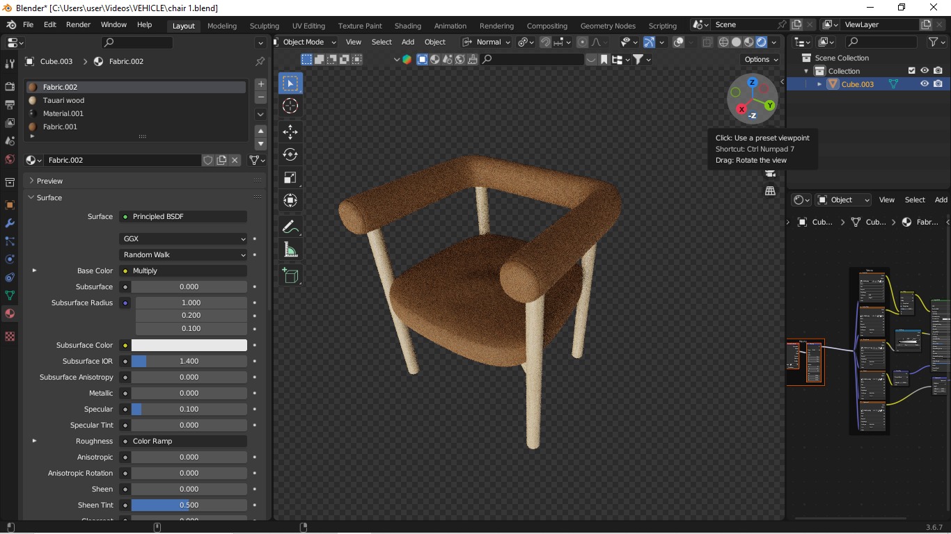  Modern Boucle Dining Chair  Stylish and Minimalist Design 3D model_14
