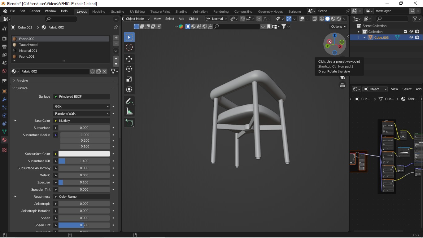  Modern Boucle Dining Chair  Stylish and Minimalist Design 3D model_20