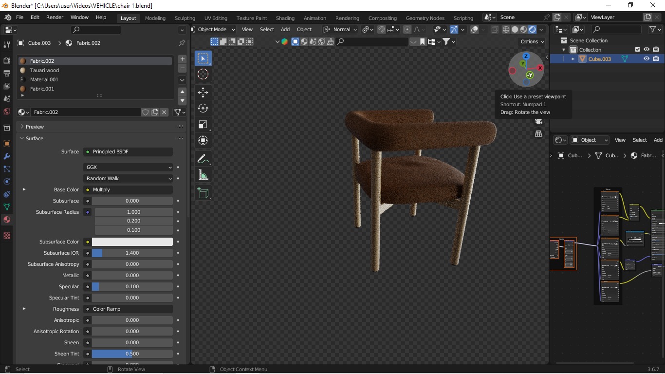  Modern Boucle Dining Chair  Stylish and Minimalist Design 3D model_13