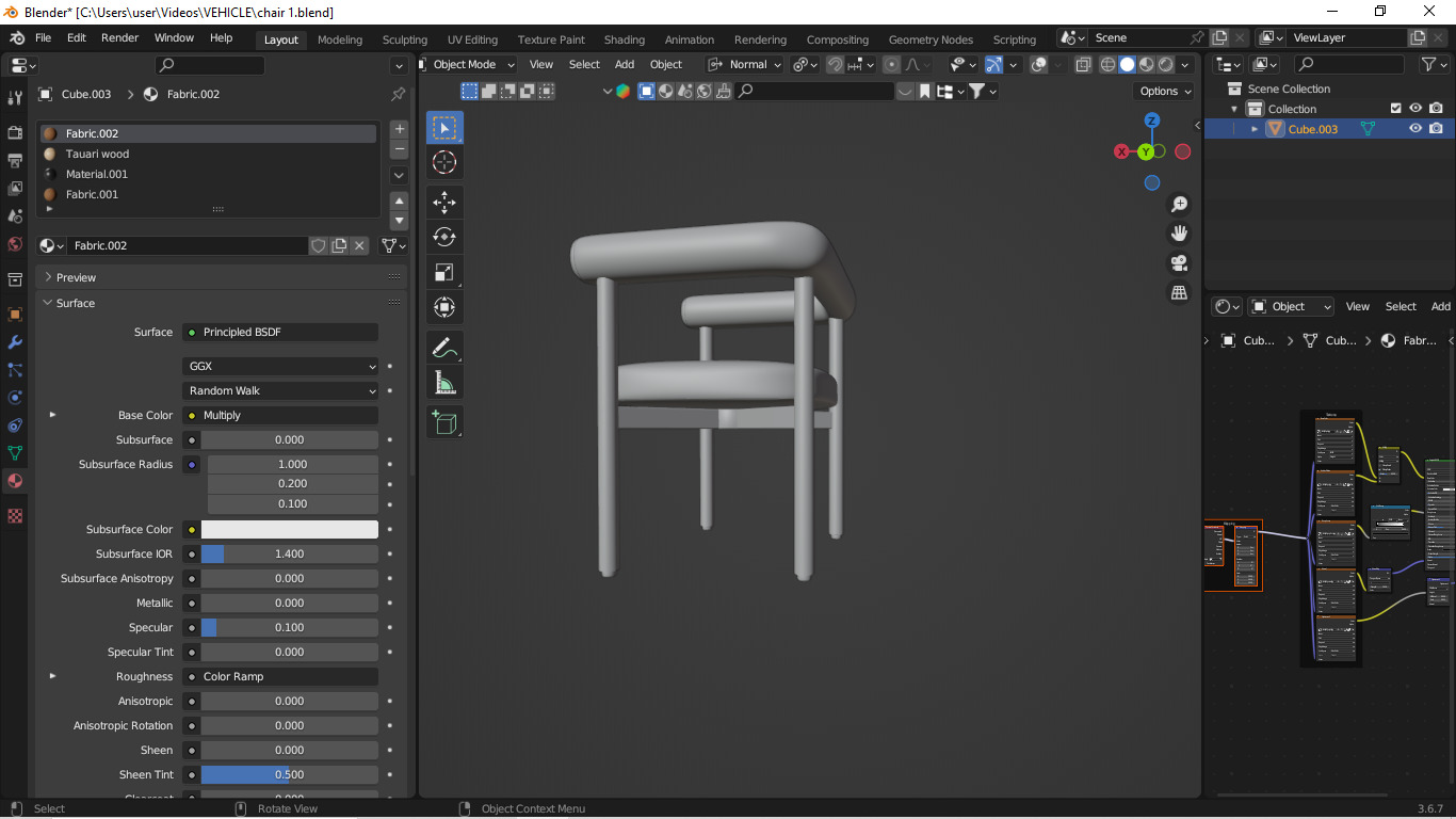  Modern Boucle Dining Chair  Stylish and Minimalist Design 3D model_28
