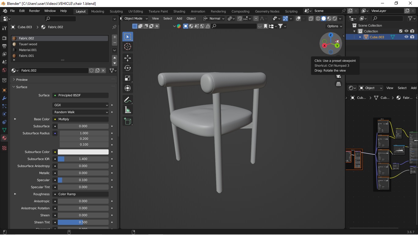  Modern Boucle Dining Chair  Stylish and Minimalist Design 3D model_22