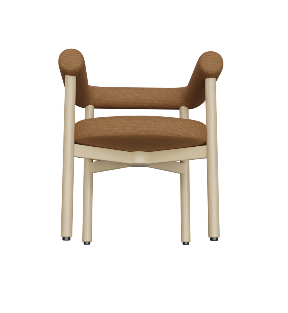  Modern Boucle Dining Chair  Stylish and Minimalist Design 3D model_4