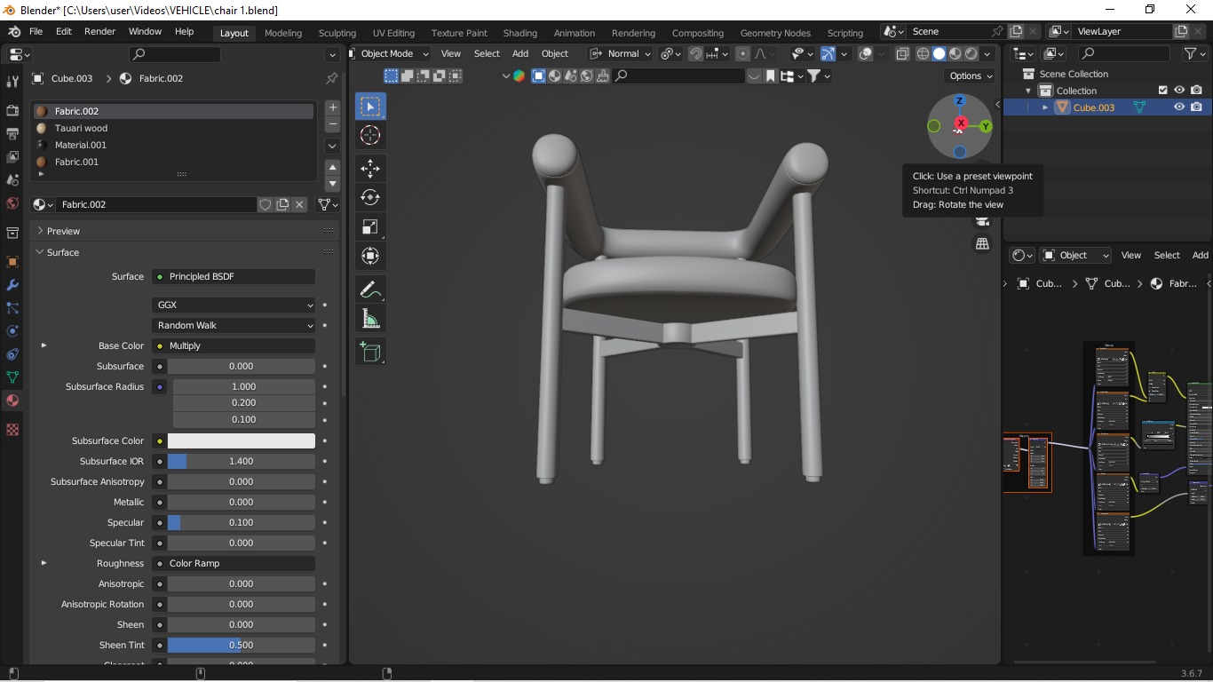 Modern Boucle Dining Chair  Stylish and Minimalist Design 3D model_26