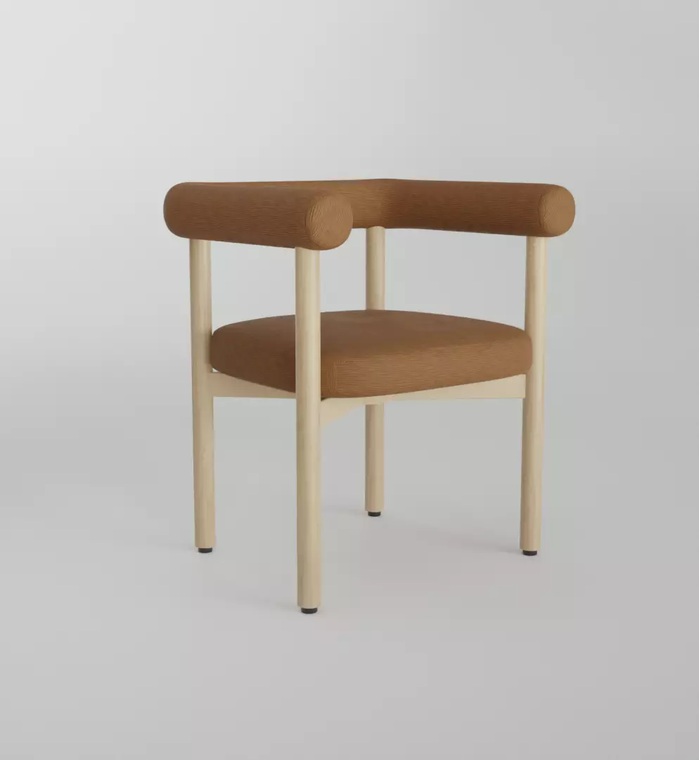  Modern Boucle Dining Chair  Stylish and Minimalist Design 3D model_0