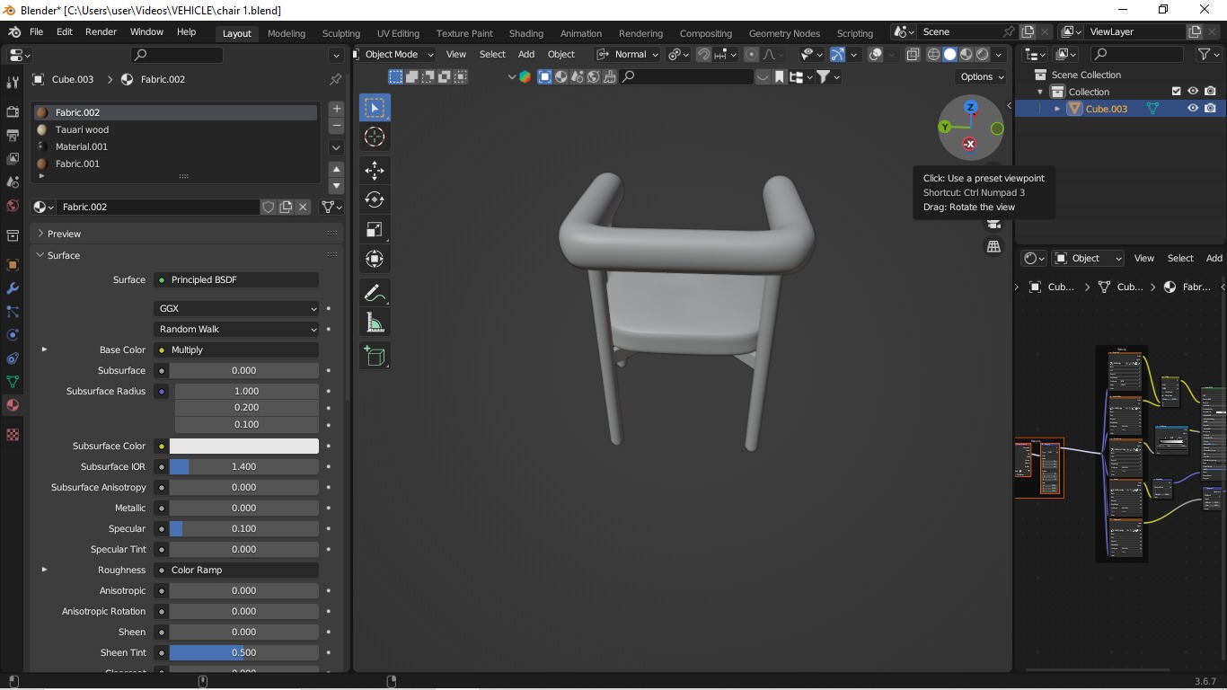  Modern Boucle Dining Chair  Stylish and Minimalist Design 3D model_19