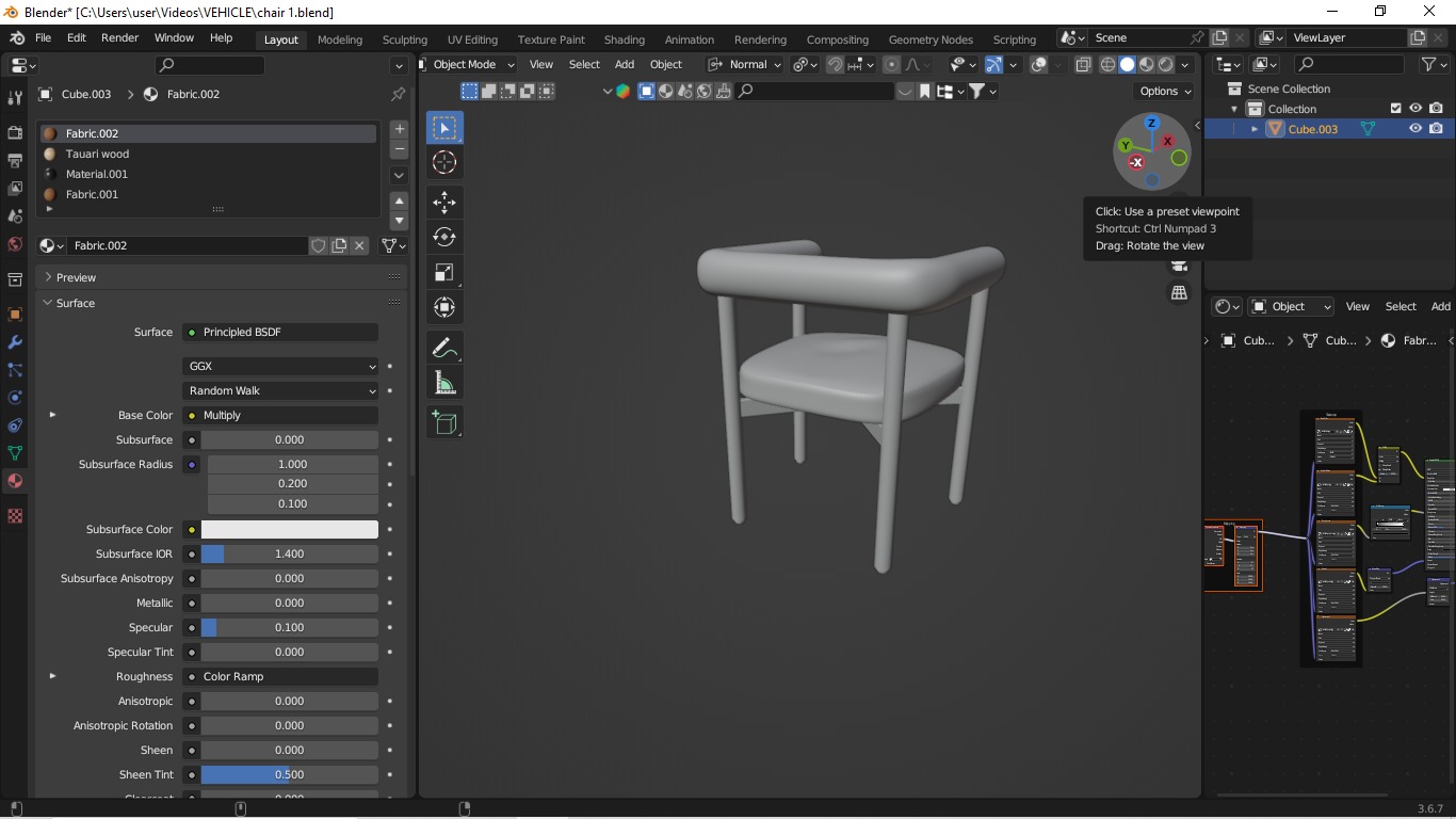  Modern Boucle Dining Chair  Stylish and Minimalist Design 3D model_23