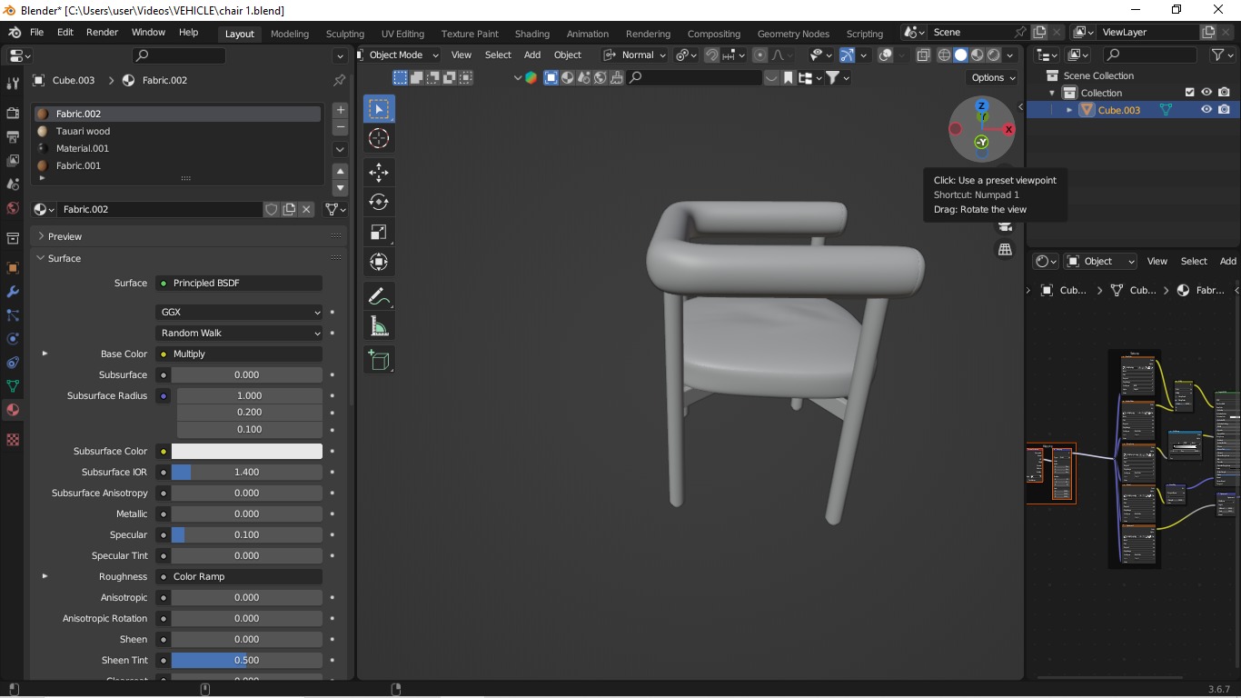  Modern Boucle Dining Chair  Stylish and Minimalist Design 3D model_30