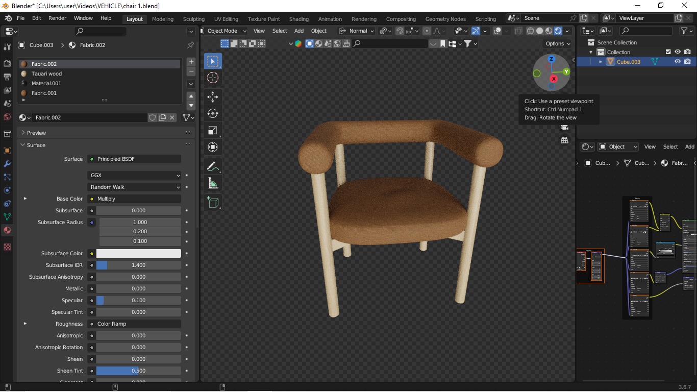 Modern Boucle Dining Chair  Stylish and Minimalist Design 3D model_16