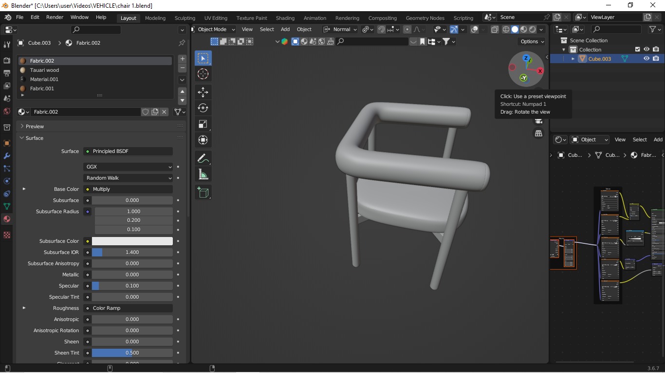  Modern Boucle Dining Chair  Stylish and Minimalist Design 3D model_24