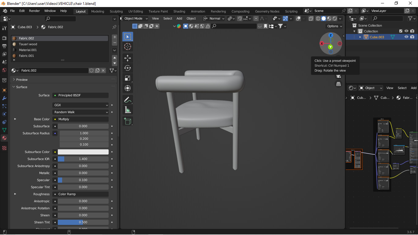 Modern Boucle Dining Chair  Stylish and Minimalist Design 3D model_25