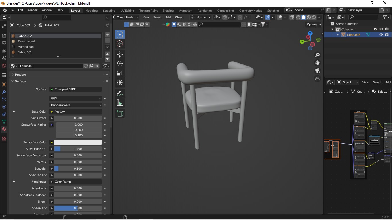  Modern Boucle Dining Chair  Stylish and Minimalist Design 3D model_29