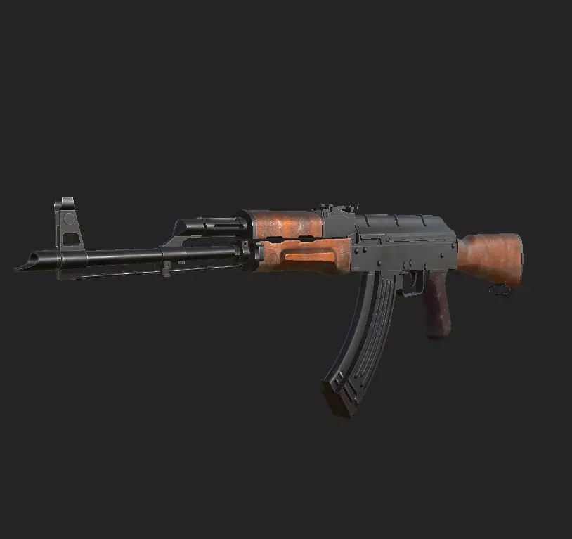 AK-47 - Game Ready Low-poly 3D model_0