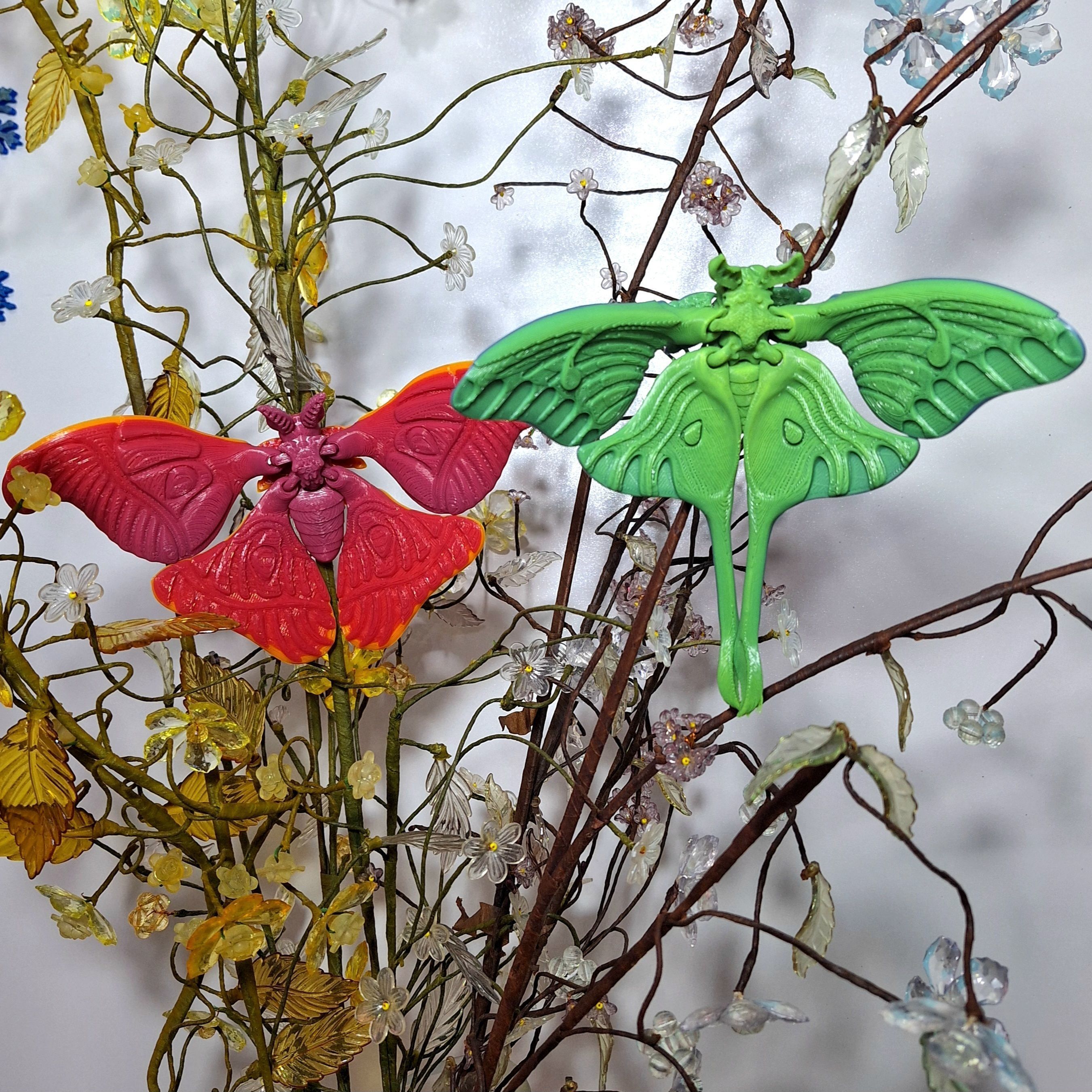 Realistic Luna moth 3D print model_3