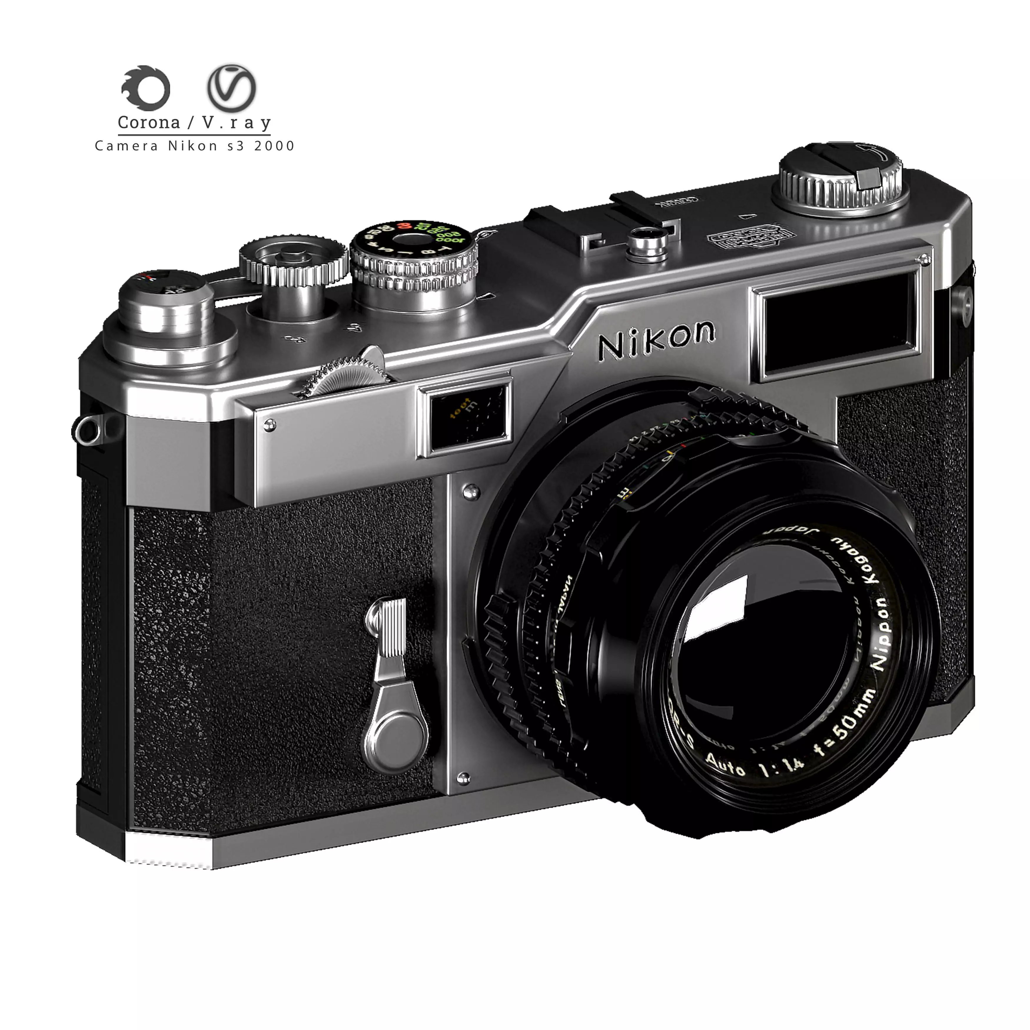 Camera Nikon S3 2000 3D model_0