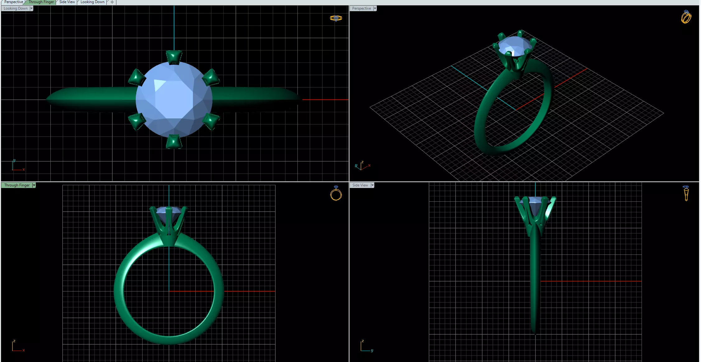 1 carat tiffany engagement ring 3D print model